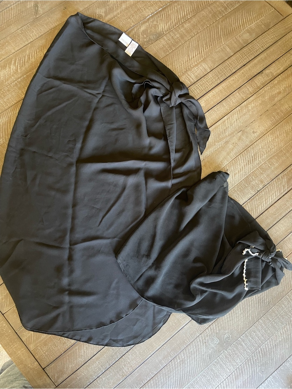 2 Women’s Black Wrap Skirt - Elegant Side Tie